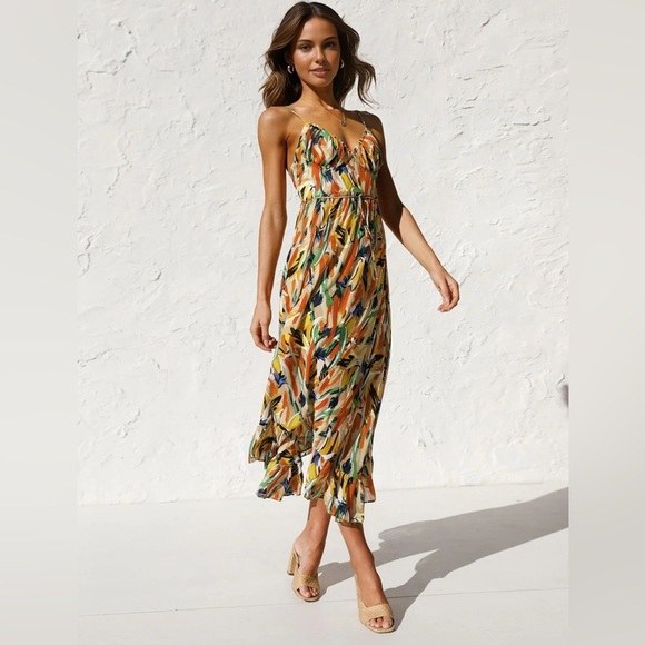 Commense Multi Color Print Cami Midi Dress - Picture 9 of 9